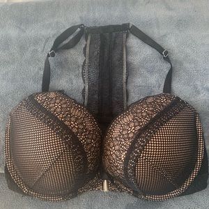 Black and Tan Lace Victorias Secret Bra